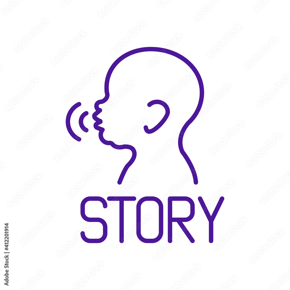 Baby speaking RGB color icon. Infant speaking. Toddler talking. Preschool child telling story. Childcare, parenting. Developmental milestone. Early childhood development. Isolated vector illustration Baby speaking RGB color icon. Infant speaking. Toddler talking. Preschool child telling story. Childcare, parenting. Developmental milestone. Early childhood development. Isolated vector illustration