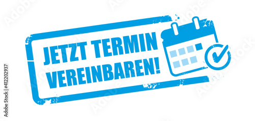 Stempel Jetzt Termin vereinbaren photo