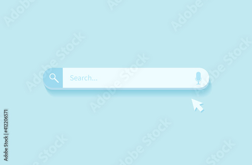 Search bar design element. Search Bar for website and UI, mobile apps. Vector illustration