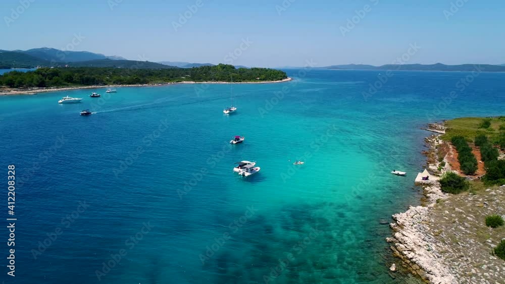 Aerial view of Croatia coastline during the summer. Aerial view of Croatia coastline during the summer.