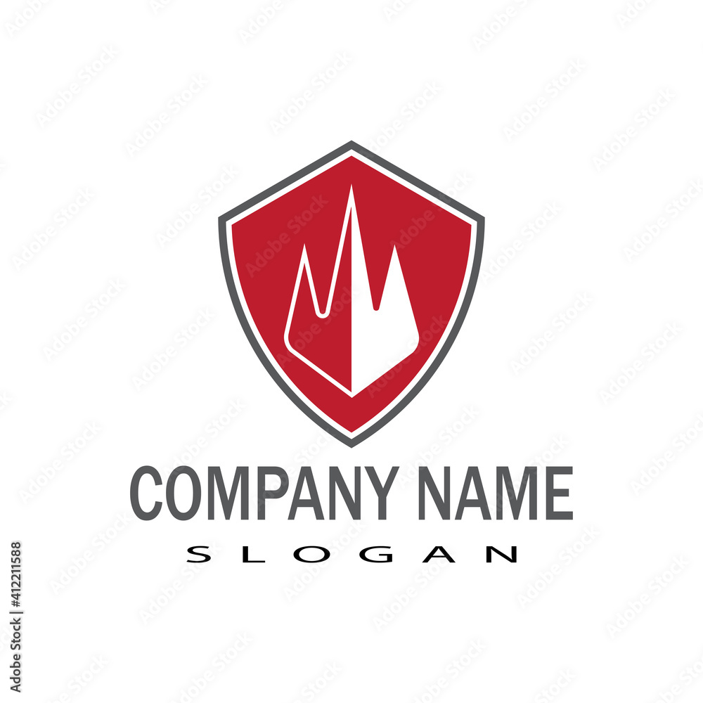 Trident Logo Template vector icon illustration design Trident Logo Template vector icon illustration design