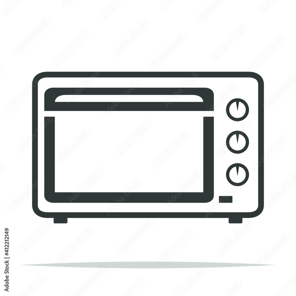 Electric oven icon vector isolated illustration Electric oven icon vector isolated illustration