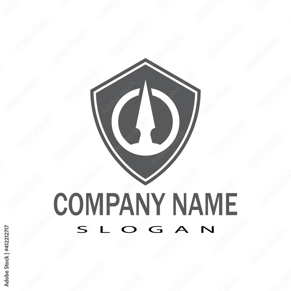 Fototapeta premium Trident Logo Template vector icon illustration design