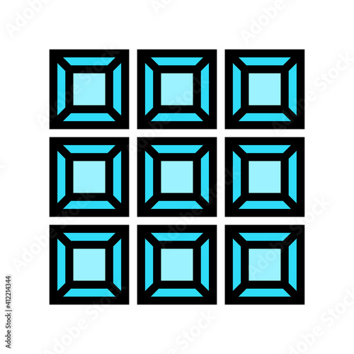 custom mirror color icon vector. custom mirror sign. isolated symbol illustration