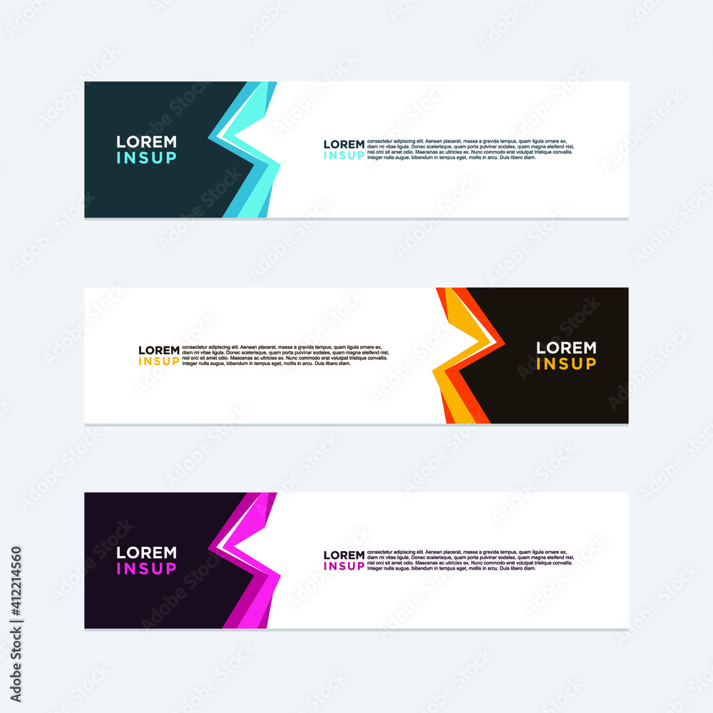 modern style of web banner template