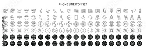 電話とコールセンターに関連したアイコンセット