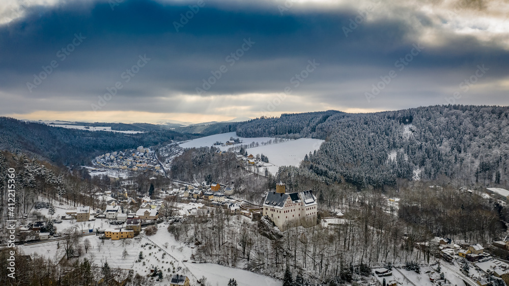 Burg Scharfenstein im Winter
