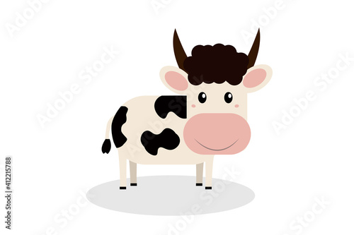 Cute cartoon cow illustration
