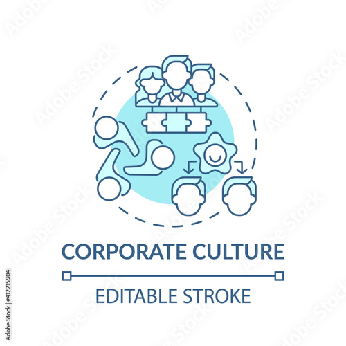 Social behaviors and mindsets concept icon. Maintain organizational viability and effectiveness idea thin line illustration. Vector isolated outline RGB color drawing. Editable stroke