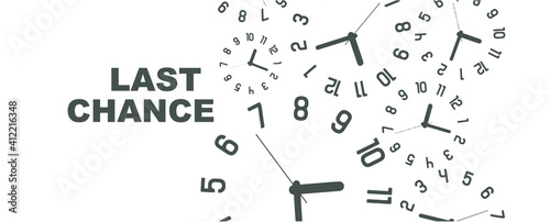 last change sign on white background	