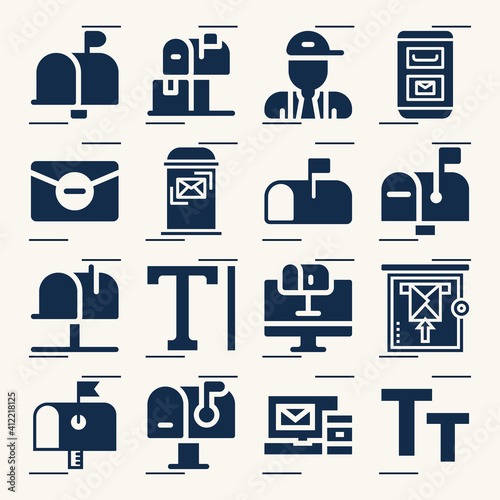 Simple set of villagers related filled icons.