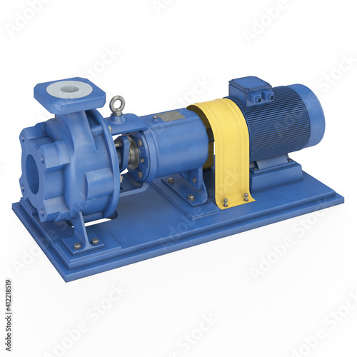 Centrifugal pump - 3d illustration isolated on white background