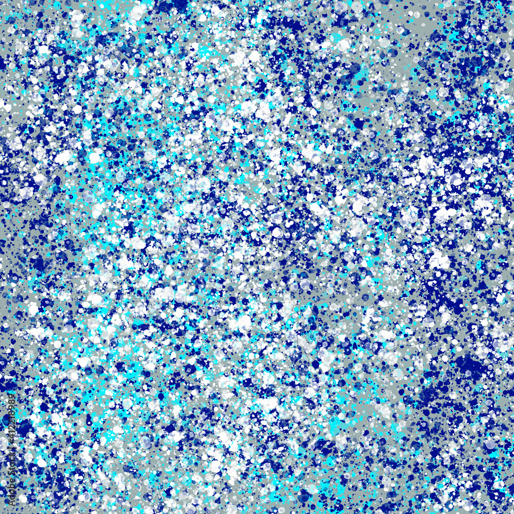 Blue background. Gray surface with blue, cyan and white watercolor drops. Abstract ink texture. Old painted wall. Blue background. Gray surface with blue, cyan and white watercolor drops. Abstract ink texture. Old painted wall.