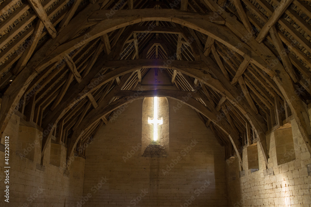 Obraz premium Medieval barn photographed in Oxfordshire.