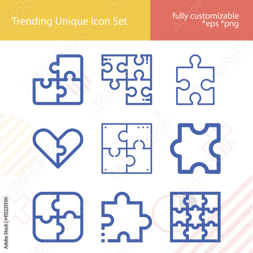 Simple set of confuse related lineal icons.