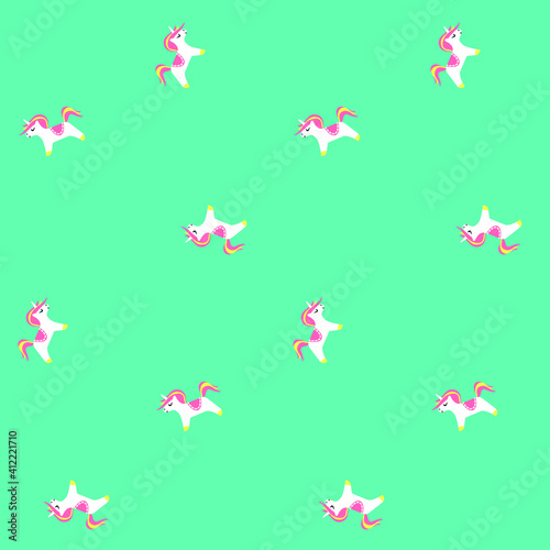 seamless pattern with unicorns