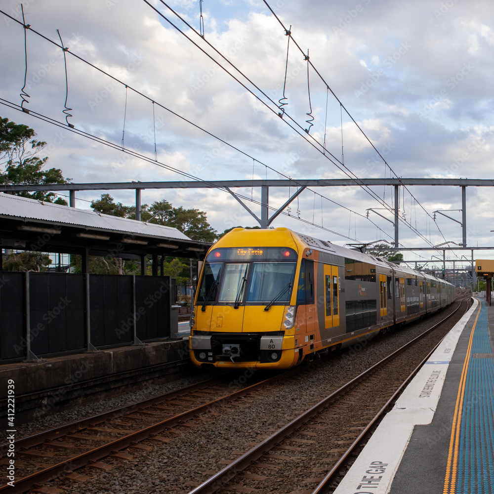 Passages Train going through Summer Hill Station NSW Australia