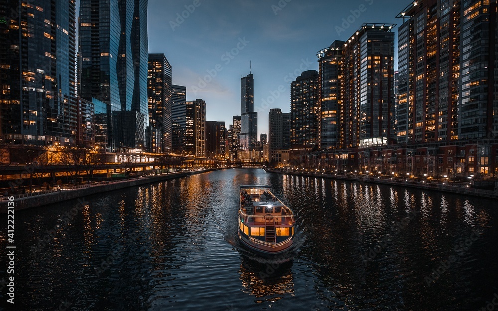 Obraz premium city skyline at night
