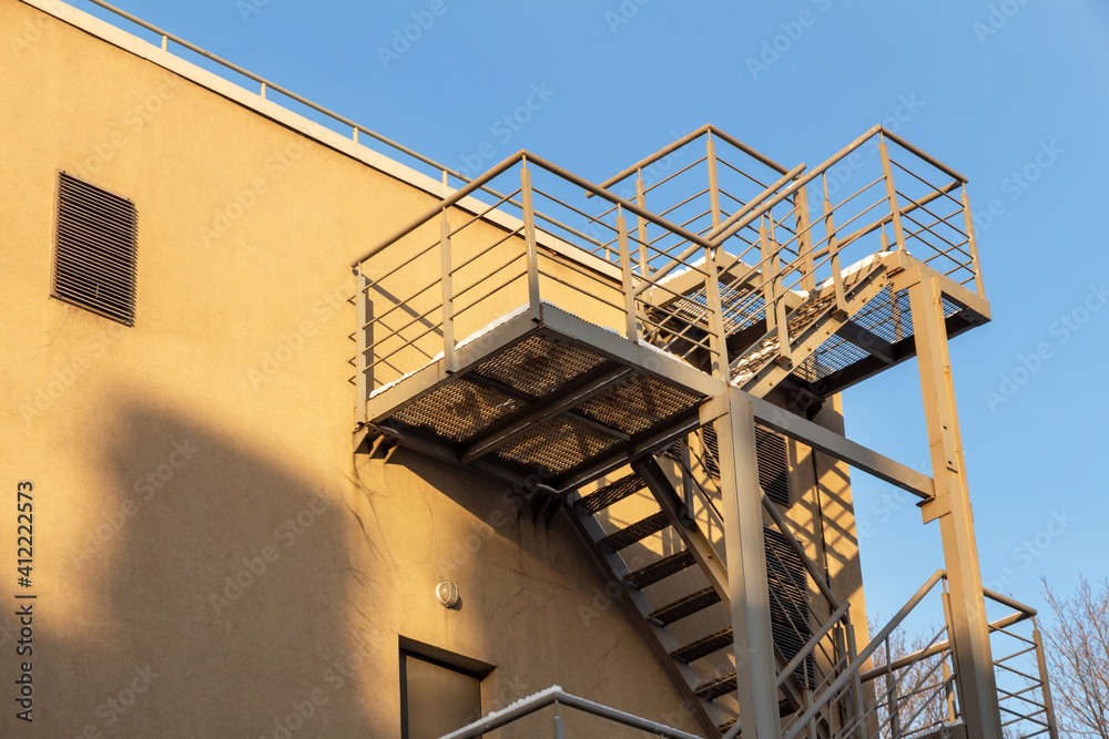 Fire escape on the wall Fire escape on the wall