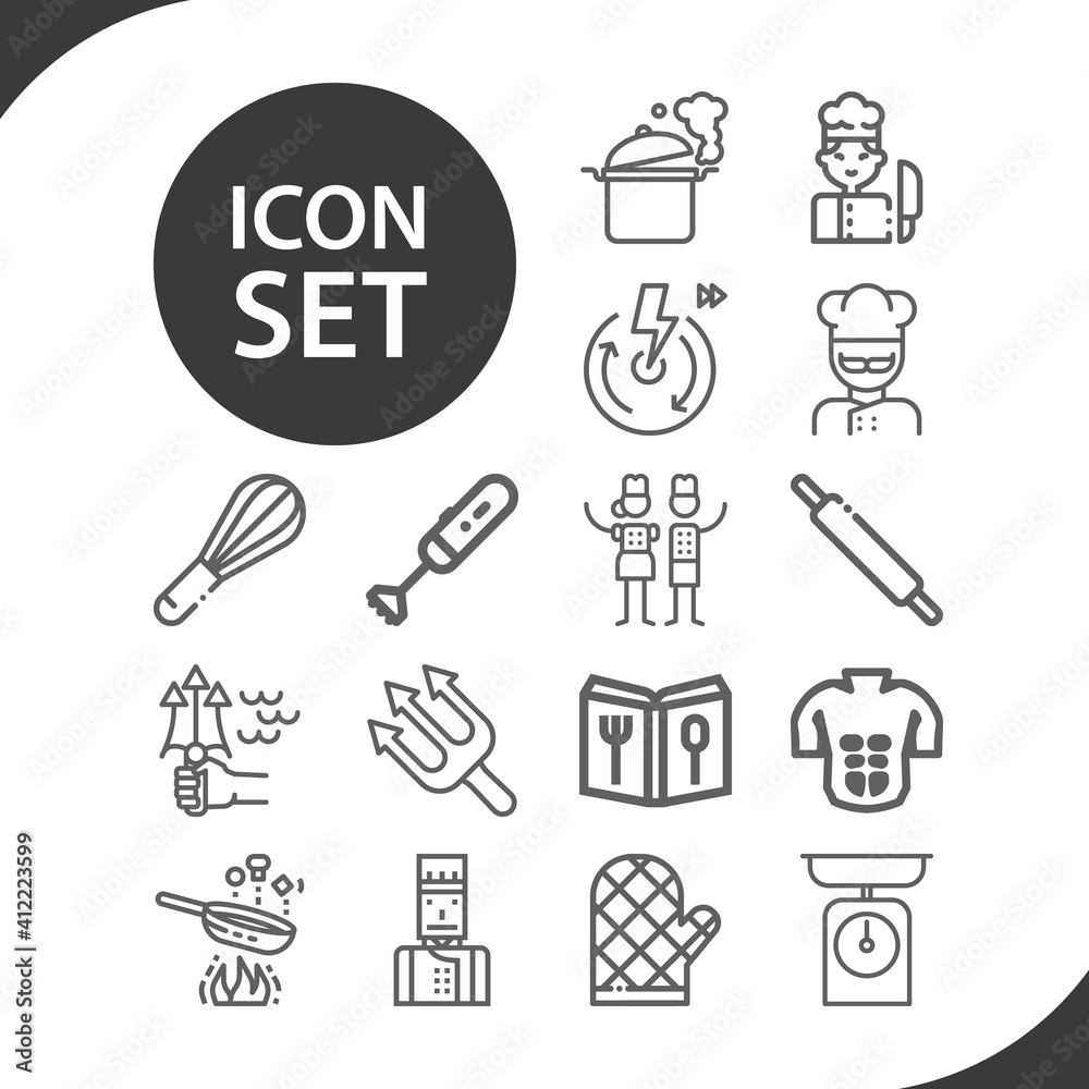 Simple set of ready related lineal icons.