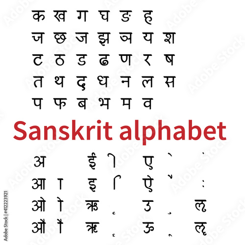 Devanagari alphabet.Handwritten characters for Sanskrit,Hindi,Marathi,Nepali,Bihari,Bhili,Konkani,Bhojpuri, Newari languages.Consonant and vowel elements,letters.Isolated