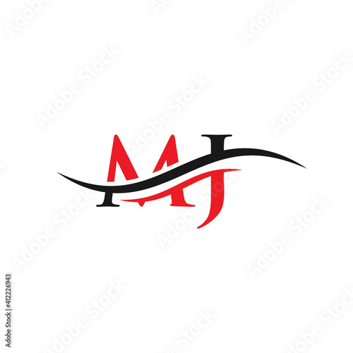 Monogram letter MJ logo design Vector. MJ letter logo design with modern trendy