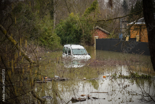 Photography flooding in the french city of esbly