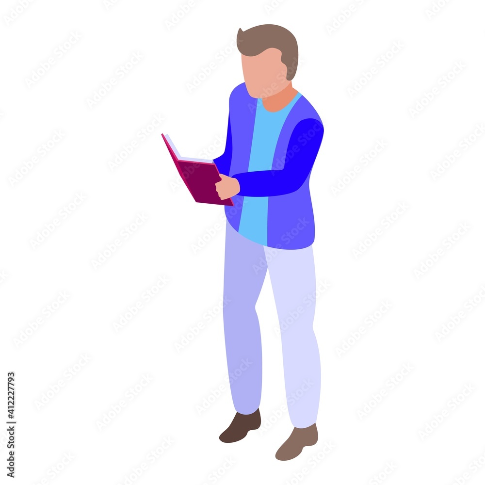 School book test icon. Isometric of school book test vector icon for web design isolated on white background School book test icon. Isometric of school book test vector icon for web design isolated on white background