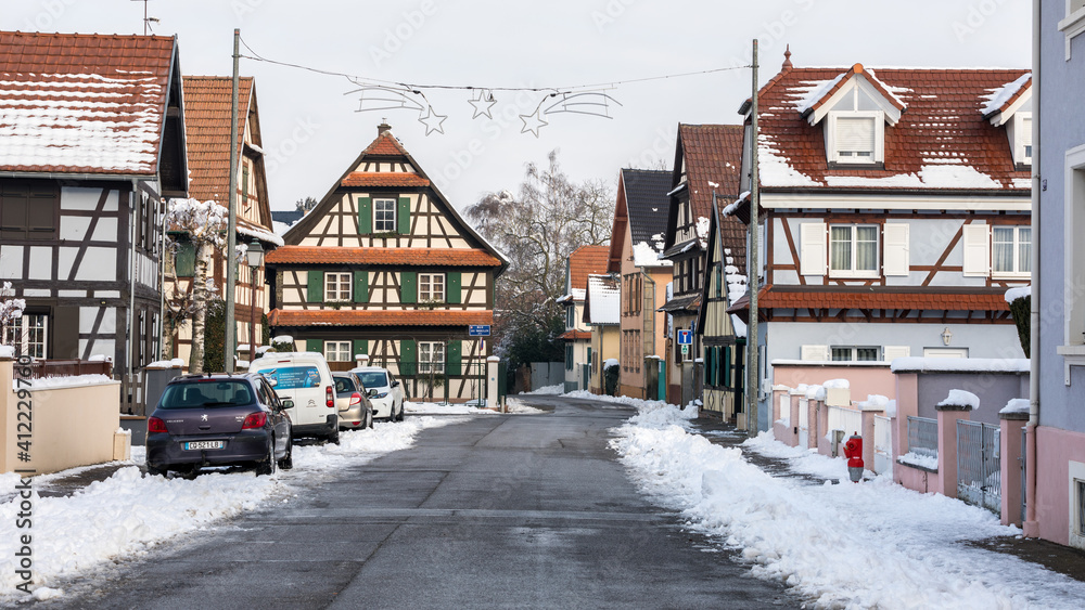 Souffelweyersheim village in winter