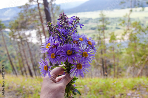 Fototapeta Naklejka Na Ścianę i Meble -  flowers in the hand