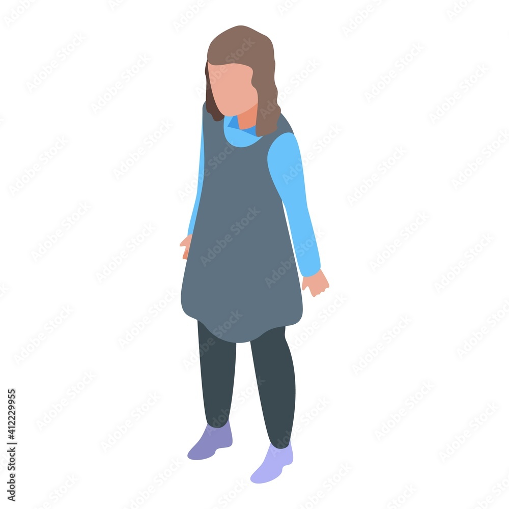 Cute school uniform icon. Isometric of cute school uniform vector icon for web design isolated on white background Cute school uniform icon. Isometric of cute school uniform vector icon for web design isolated on white background