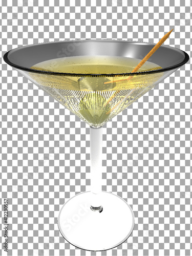 martini with olives