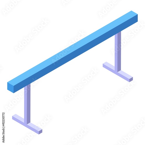 School gym gymnastic bar icon. Isometric of school gym gymnastic bar vector icon for web design isolated on white background
