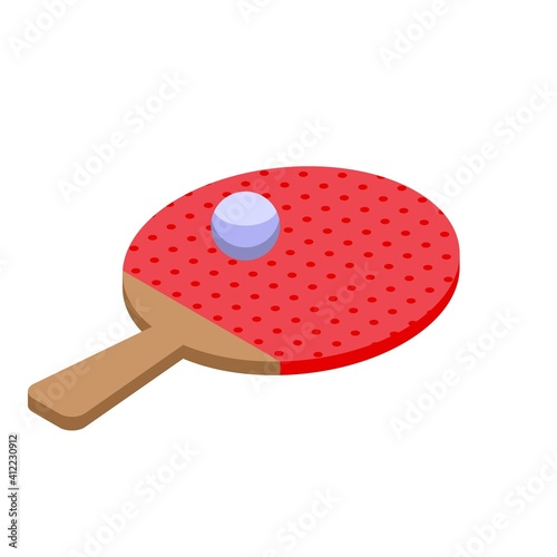 School gym ping pong pad icon. Isometric of school gym ping pong pad vector icon for web design isolated on white background