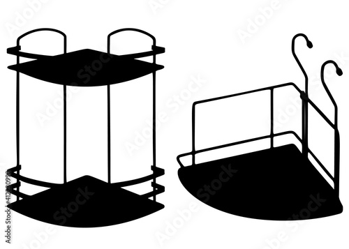 Small shelves, convenient for the bathroom.