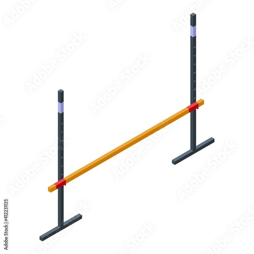 School gym jump gate icon. Isometric of school gym jump gate vector icon for web design isolated on white background