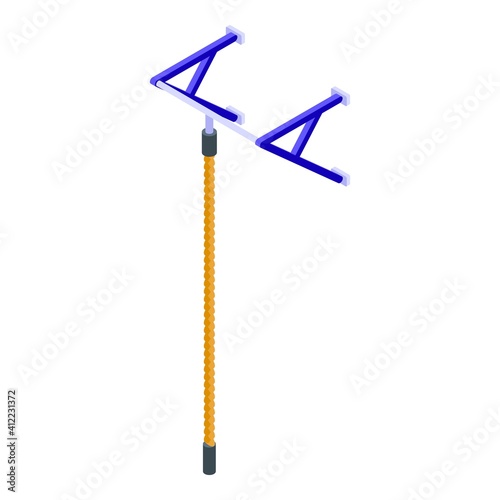 School gym rope icon. Isometric of school gym rope vector icon for web design isolated on white background
