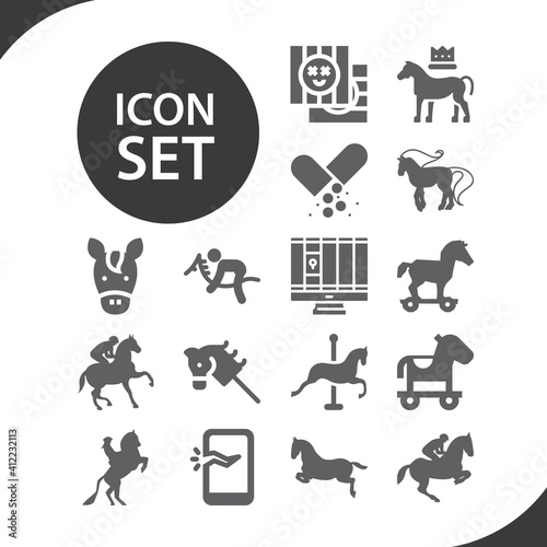 Simple set of heroin related filled icons.