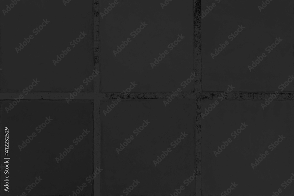 Fototapeta premium Black ceramic floor tile pattern and background seamless