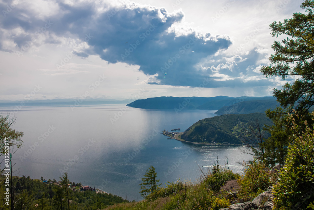 Fototapeta premium clouds over the lake