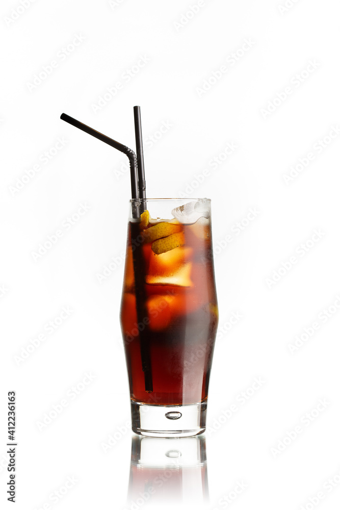 Isolated Glass of coctail on white Isolated Glass of coctail on white