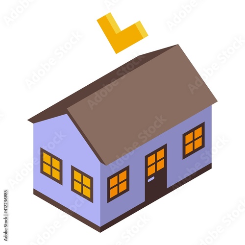 Hydro power house icon. Isometric of hydro power house vector icon for web design isolated on white background