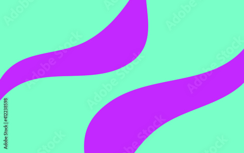 Abstract minimal banner in pop style. Vivid purple amorphous shapes on water blue background. Great as sale banner for promotions and discounts or backdrop.