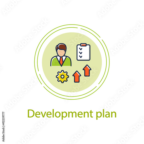 Personal development plan concept line icon. Personal growth concept. Self improvement and self realization. Growth plan. Quality of life. Vector isolated conception metaphor illustration
