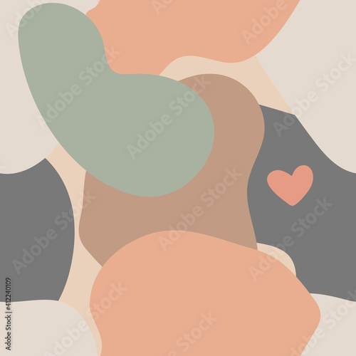 Abstract seamless pattern in modern simple style. Tropical nature inspired. D...