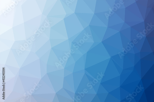 Fototapeta Naklejka Na Ścianę i Meble -  Abstract blue polygonal background. Triangle mosaic, geometric shapes. Modern geometrical abstract texture for your design.