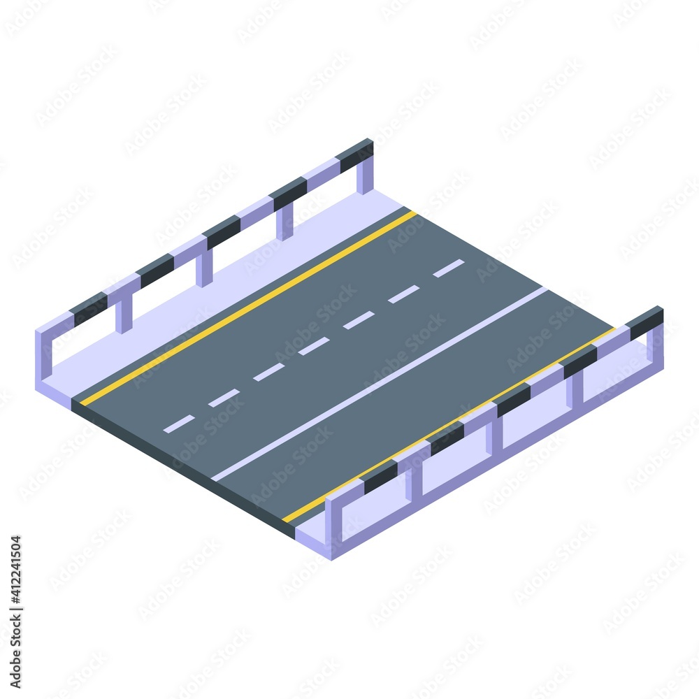 Fototapeta premium City road icon. Isometric of city road vector icon for web design isolated on white background