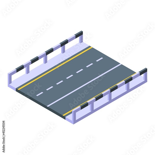 City road icon. Isometric of city road vector icon for web design isolated on white background