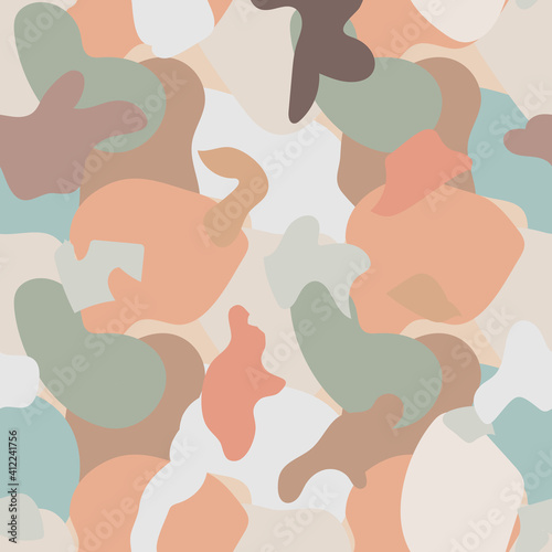 Abstract seamless pattern in modern simple style. Tropical nature inspired. D...
