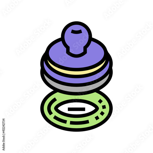 stamp for accept allowance color icon vector. stamp for accept allowance sign. isolated symbol illustration